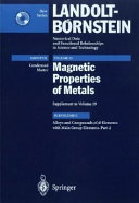 Magnetic properties of metals. Subvol. C, 2. Alloys and compounds of d-elements with main group elements : supplement to vol. 19 /