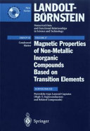 Magnetic properties of non-metallic inorganic compounds based on transition elements. Subvol. F2S. Perovskite-type layered cuprates (high T(c) superconductors and related compounds) /