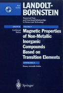 Magnetic properties of non-metallic inorganic compounds based on transition elements. Subvolume C2. Binary actinide oxides /