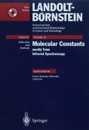 Molecular constants. Subvol. B, 6. Linear triatomic molecules C2H (CCH) : mostly from infrared spectroscopy /