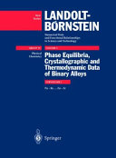 Phase equilibria, crystallographic and thermodynamic data of binary alloys. Subvol. J. Pu-Re ... Zn-Zr /