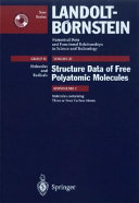 Structure data of free polyatomic molecules. Subvol. C. Molecules containing three or four carbon atoms /