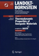 Thermodynamic properties of inorganic materials compiled by SGTE. Subvol. B, Pt. 3. Binary systems, phase diagrams, phase transition data, integral and partial quantities of alloys Binary systems from Cs-K to Mg-Zr /