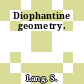Diophantine geometry.