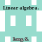 Linear algebra.