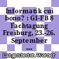 Informatik cui bono? : GI-FB 8 Fachtagung Freiburg, 23.-26. September 1992 /