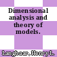 Dimensional analysis and theory of models.