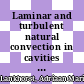 Laminar and turbulent natural convection in cavities : numerical modeling and experimental validation /
