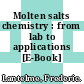 Molten salts chemistry : from lab to applications [E-Book] /