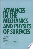 Advances in the mechanics and physics of surfaces vol 0003.