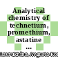 Analytical chemistry of technetium, promethium, astatine and francium