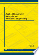 Applied research in materials and mechanics engineering : selected, peer reviewed papers from the 2014 (MEME 2014), June 21-22, 2014, London, UK [E-Book] /