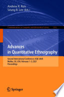 Advances in Quantitative Ethnography [E-Book] : Second International Conference, ICQE 2020, Malibu, CA, USA, February 1-3, 2021, Proceedings /