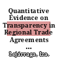 Quantitative Evidence on Transparency in Regional Trade Agreements [E-Book] /