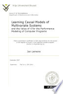 Learning causal models of multivariate systems : and the value of it for the performance modeling of computer programs [E-Book] /