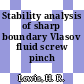 Stability analysis of sharp boundary Vlasov fluid screw pinch equilibria.
