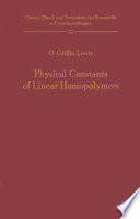 Physical Constants of Linear Homopolymers [E-Book] /