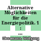 Alternative Möglichkeiten für die Energiepolitik. 1 : Materialien zum Gutachten.