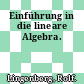 Einführung in die lineare Algebra.