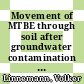 Movement of MTBE through soil after groundwater contamination [E-Book] /