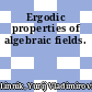 Ergodic properties of algebraic fields.