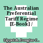 The Australian Preferential Tariff Regime [E-Book] /
