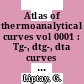 Atlas of thermoanalytical curves vol 0001 : Tg-, dtg-, dta curves measured simultaneously.