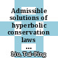 Admissible solutions of hyperbolic conservation laws [E-Book] /