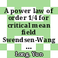 A power law of order 1/4 for critical mean field Swendsen-Wang dynamics [E-Book] /