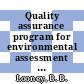 Quality assurance program for environmental assessment of Savannah River Plant waste sites : [E-Book]
