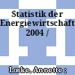 Statistik der Energiewirtschaft. 2004 /