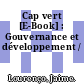 Cap vert [E-Book] : Gouvernance et développement /