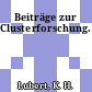 Beiträge zur Clusterforschung.