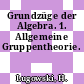 Grundzüge der Algebra. 1. Allgemeine Gruppentheorie.