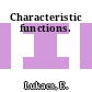Characteristic functions.