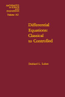 Differential equations [E-Book] : classical to controlled /