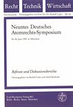 Deutsches Atomrechts-Symposium . 9 . 24.-26. Juni 1991 in München ; Referate und Diskussionsberichte /