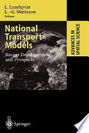 National transport models : recent developments and prospects : with 23 tables /