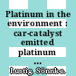 Platinum in the environment : car-catalyst emitted platinum : transformation behaviour in soil and platinum accumulation in plants : (speciation investigations) /