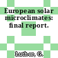European solar microclimates: final report.