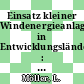 Einsatz kleiner Windenergieanlagen in Entwicklungsländern : Seminar : Göppingen, 14.05.1985-15.05.1985 [E-Book] /