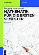Mathematik für die ersten semester [E-Book] /