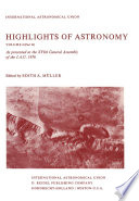 Highlights of Astronomy [E-Book] : Part II As Presented at the XVIth General Assembly 1976 /