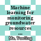 Machine learning for monitoring groundwater resources over Europe /