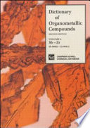 Dictionary of organometallic compounds vol 0001 : Ag - Eu.