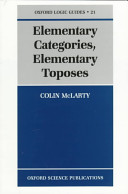 Elementary categories, elementary toposes.