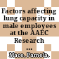 Factors affecting lung capacity in male employees at the AAEC Research Establishment /