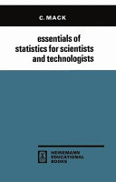 Essentials of statistics for scientists and technologists.