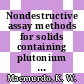 Nondestructive assay methods for solids containing plutonium : [E-Book]