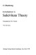 Introduction to solid state theory.